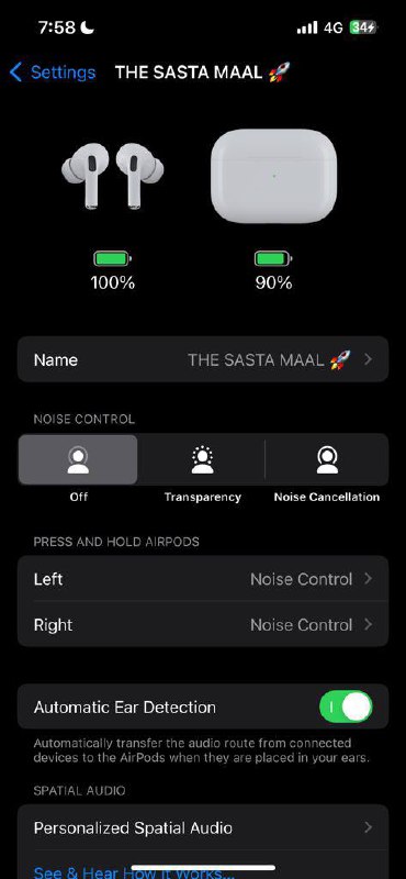 NAME CHANGE + 
NOICE CONTROL +
AUTOMATIC EAR DETECTION
GPS TRACKING 🛰️